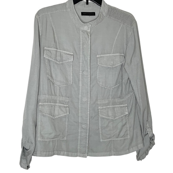 SANCTUARY long sleeve safari jacket with front pockets. Size M - Picture 2 of 8